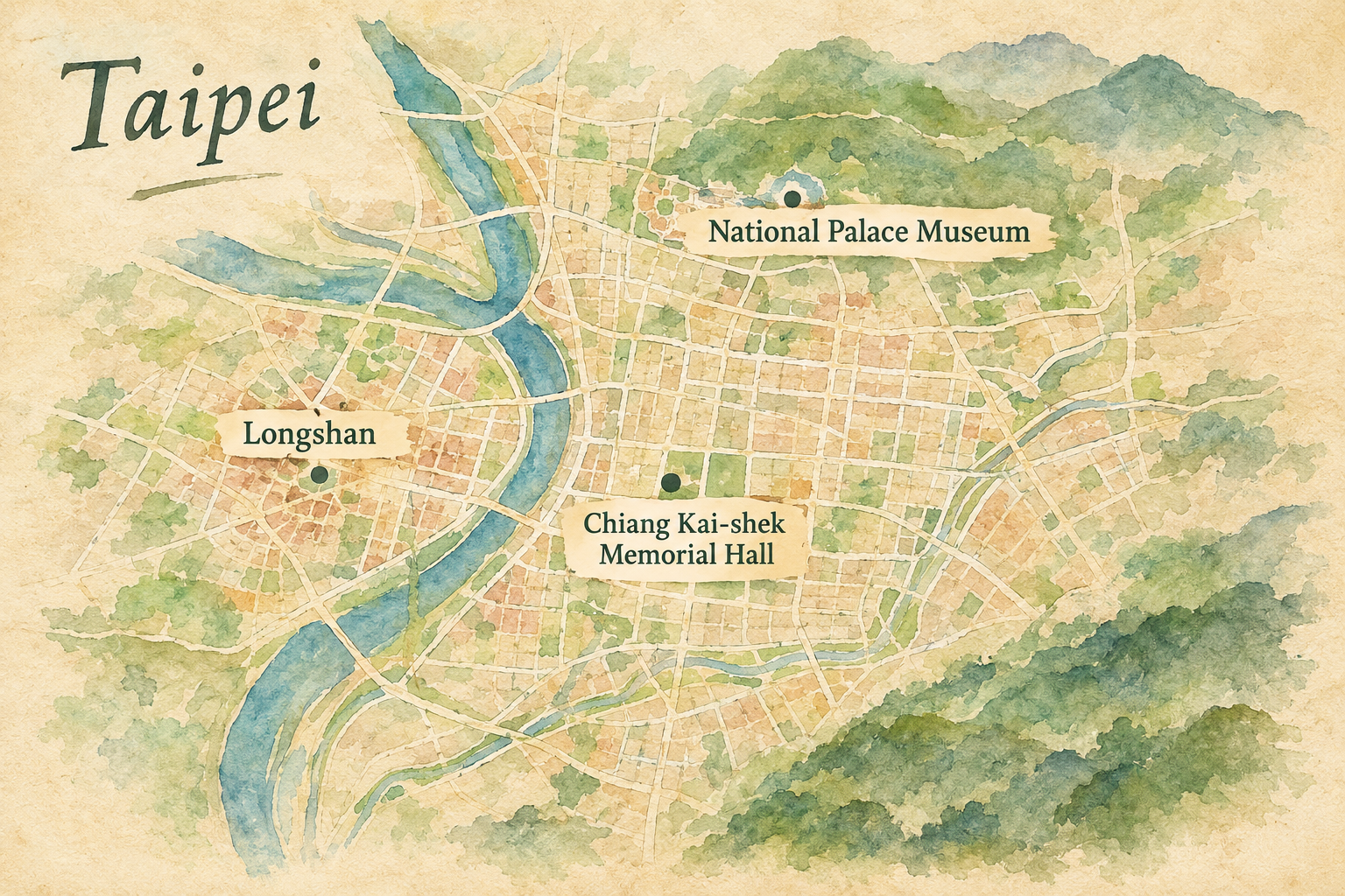 Mappa di Taipei